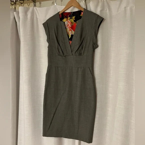 Ted Baker | Dresses | Ted Baker Elegant Gray Dress | Poshmark